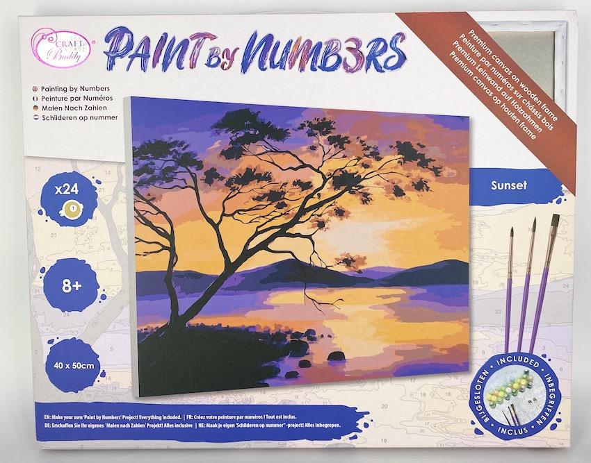 PBN014: "Sunset" Paint by Numb3rs 40cmx50cm Framed Kit