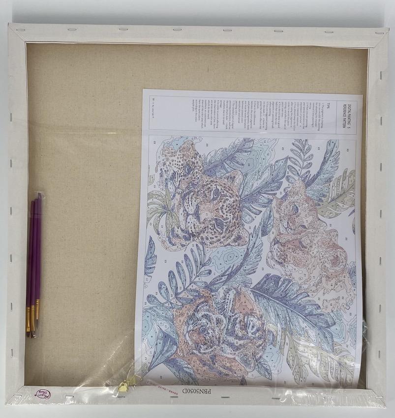 PBN5050D: "Jungle Cats" Craft Buddy 50cmx50cm Paint By Numb3rs Kit
