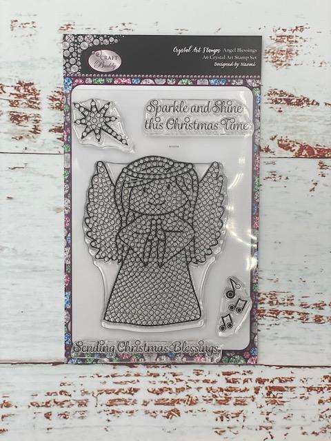 CCST30: Craft Buddy Crystal Art Angel Blessings A6 Stamp Set