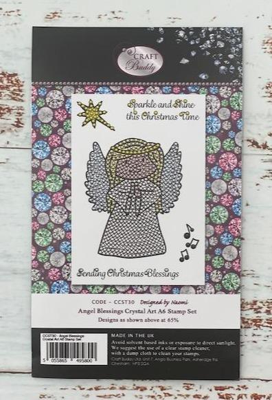 CCST30: Craft Buddy Crystal Art Angel Blessings A6 Stamp Set