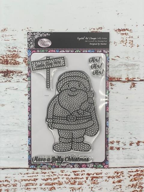 CCST29: Craft Buddy Crystal Art Jolly Santa A6 Stamp Set