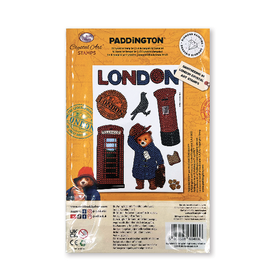 Paddington Bear Crystal Art A5 Stamp Set - Sightseeing in London
