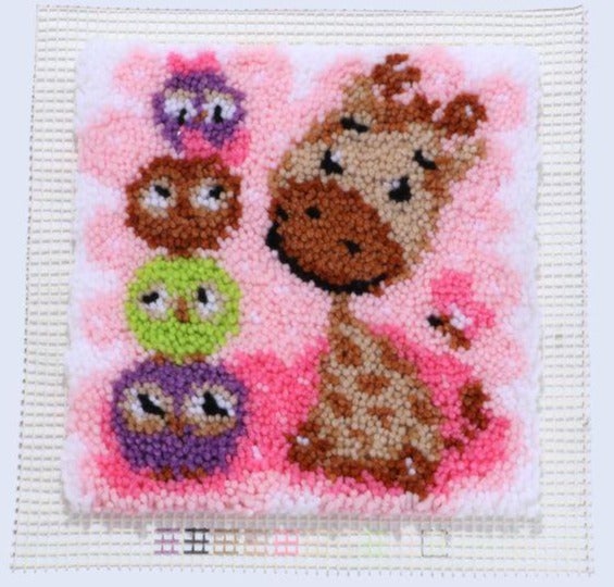 LH-12*12CHPK2: Craft Buddy Latch Hook Children's Set of 2 12*12inch Canvas