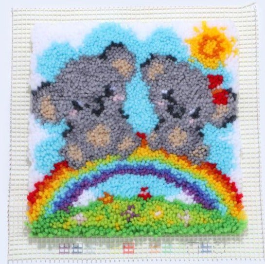 LH-12*12CHPK2: Craft Buddy Latch Hook Children's Set of 2 12*12inch Canvas