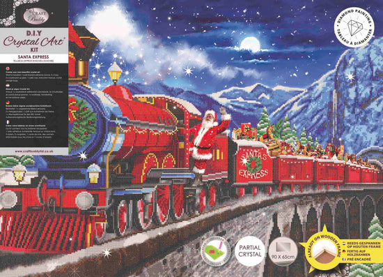 CAK-A113XL: "Santa Express", 90x65cm Crystal Art Kit