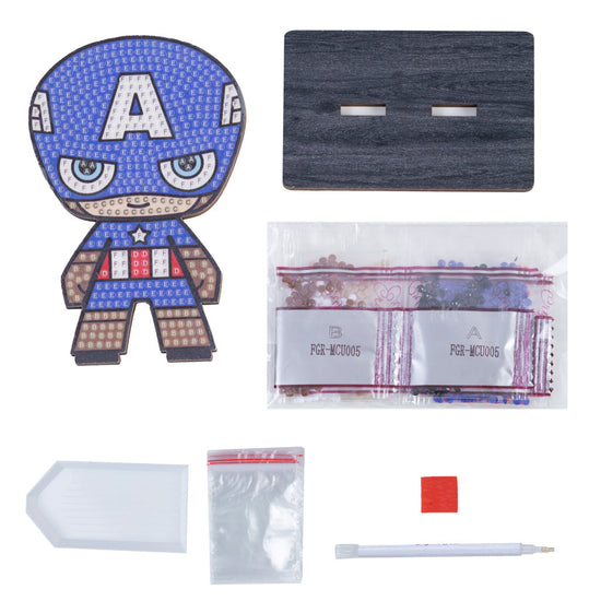 CAFGR-MCU005: "Captain America" Crystal Art Buddy MARVEL Series 1