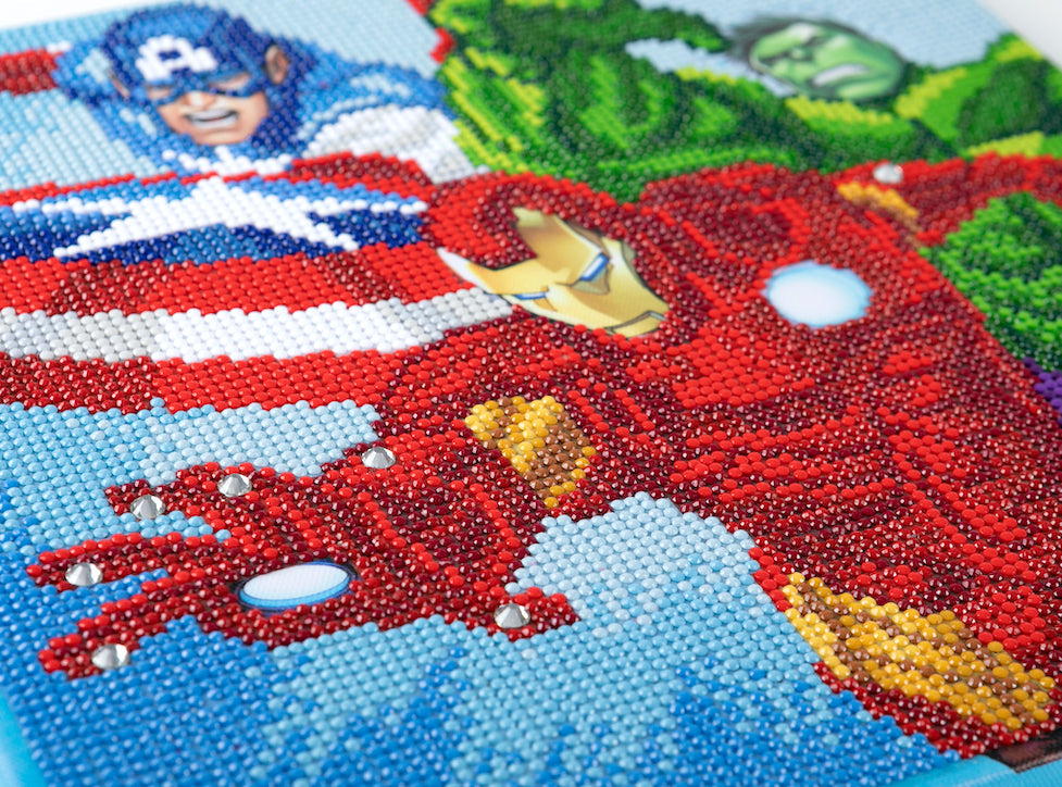 CAK-MCU940M: Superheros 30x30cm Crystal Art Canvas Kit