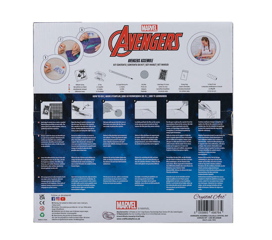 CAK-MCU940M: Superheros 30x30cm Crystal Art Canvas Kit