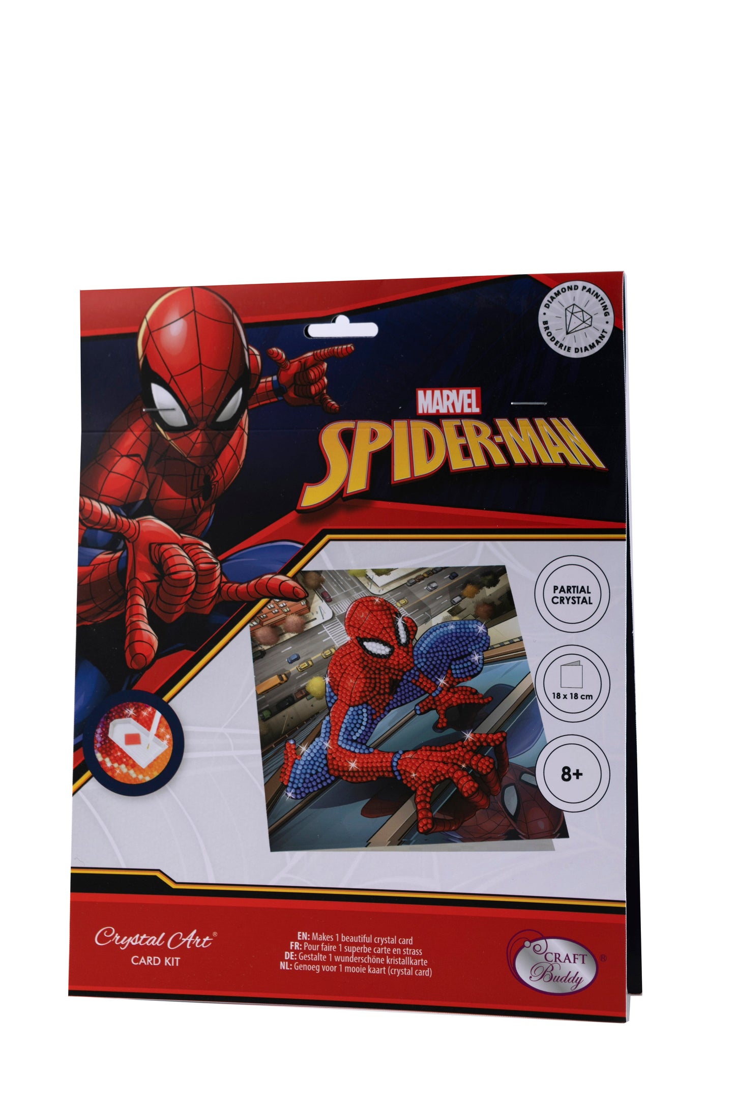 CCK-MCU905: Spiderman 18x18cm Crystal Art Card