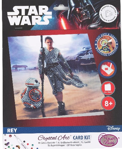 Rey 18x18cm Crystal Art Card - Front Packaging