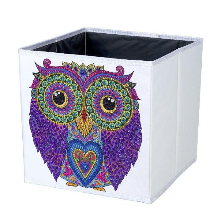Crystal Art Folding Storage Box 30*30cm - OWL