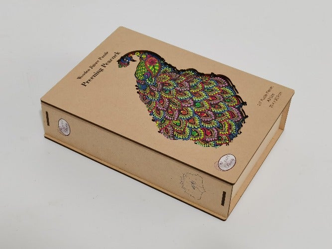 PUZZWD-02: Craft Buddy A3 Wooden Puzzle - PEACOCK