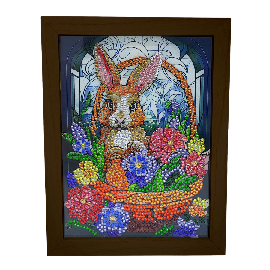 "Rabbit" Crystal Art Small LED Frame No Light On