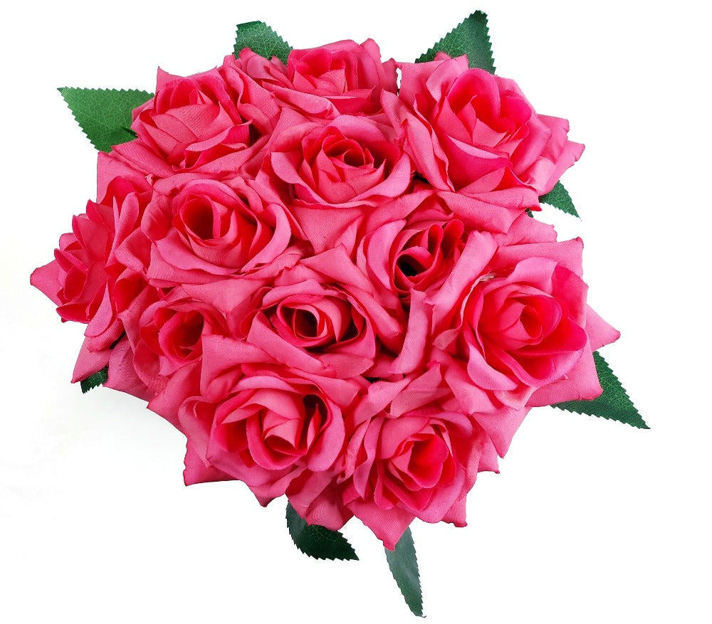 LRR12 - Forever Flowerz Large Romantic Roses with Stems -  makes approx 12