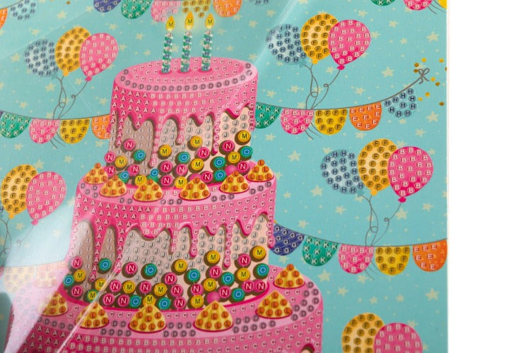 "Cake" 18x18cm Crystal Art Card