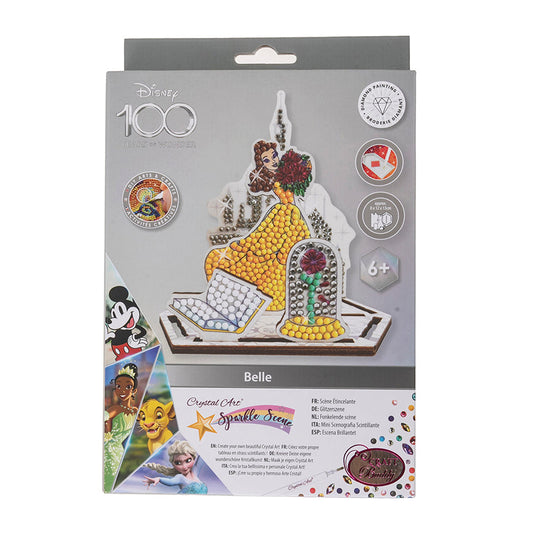 "Belle" Crystal Art Disney 100 Sparkle Scene front packaging