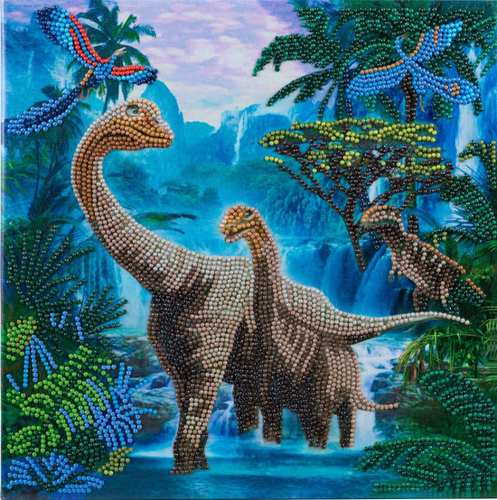 "Wander with Dinosaur" 30x30cm Crystal Art Kit