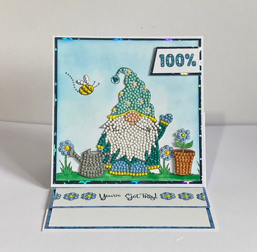 CCST108: Crystal Art A6 Stamp Set - Spring Garden Gnome
