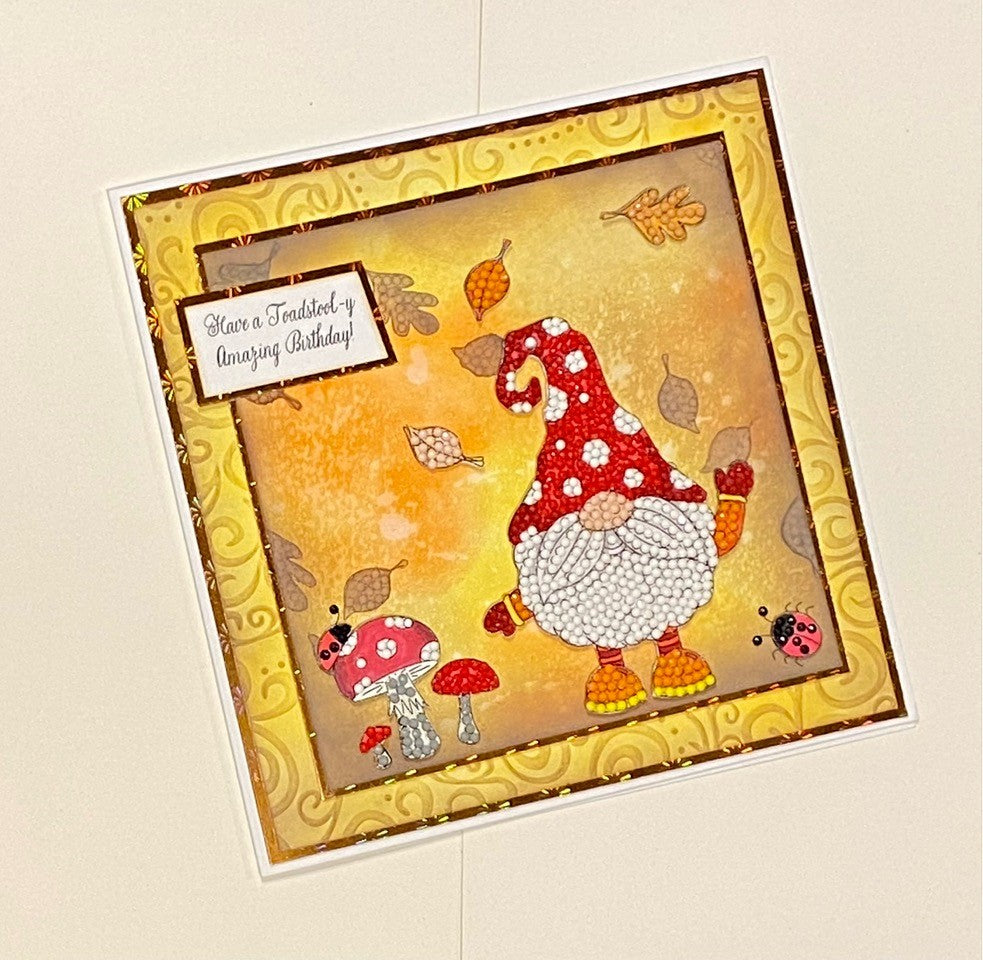CCST110: Crystal Art A6 Stamp Set - Autumn Harvest Gnome