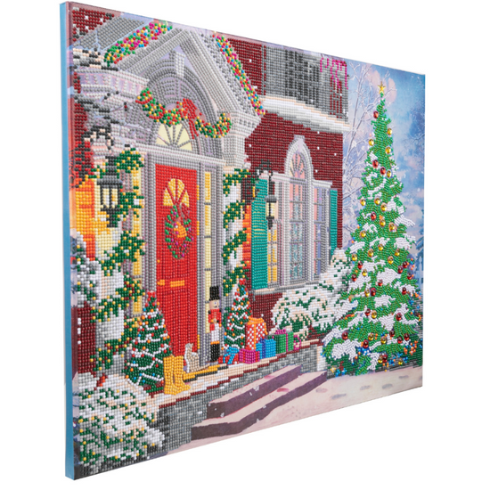 Christmas House 40x50cm Crystal Art Kit side View