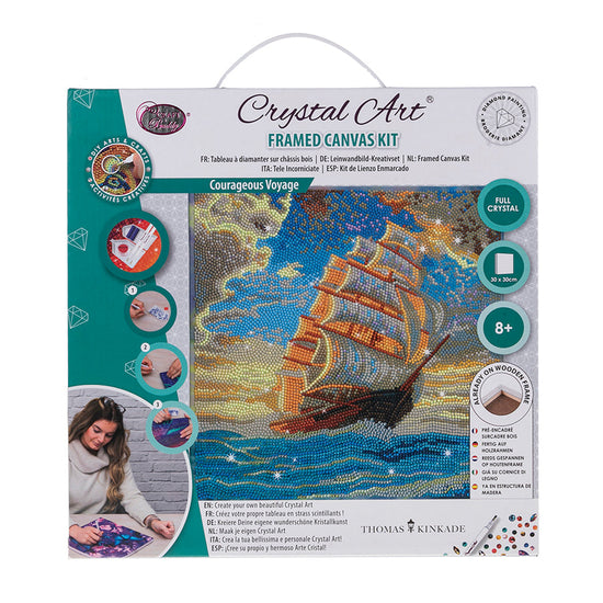 "Courageous Voyage " Crystal Art Kit 30x30cm front packaging