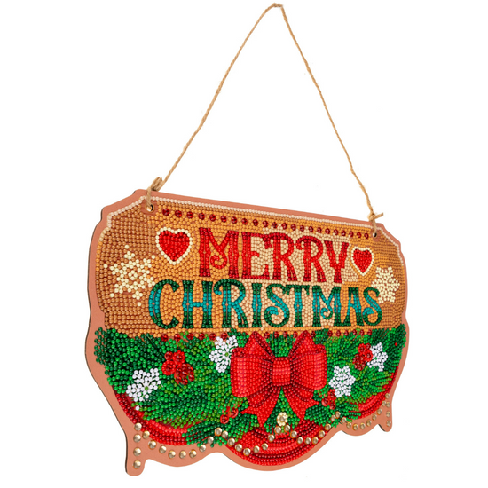 Crystal Art Merry Christmas Sign