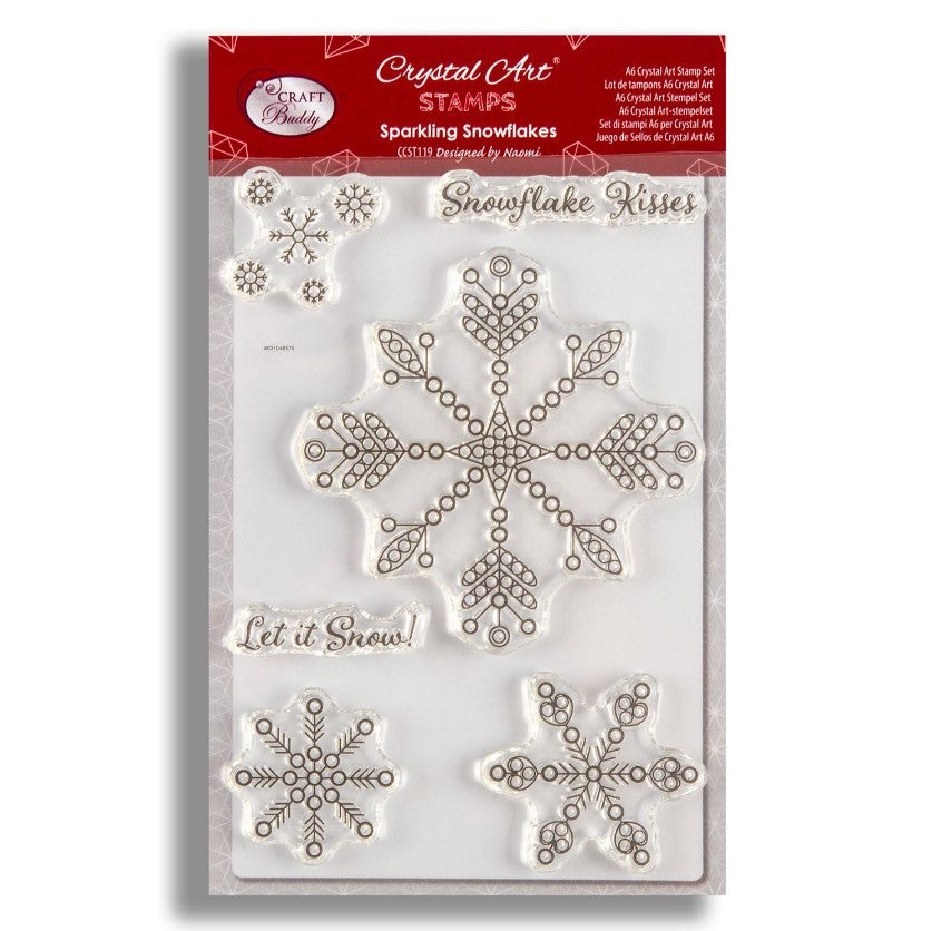 Crystal Art A6 Stamp Set - Sparkling Snowflakes