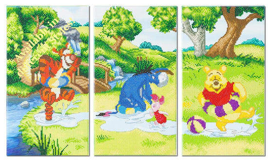 CAK-DNY950TT -  "Pooh and Friends" Crystal Art Triptych