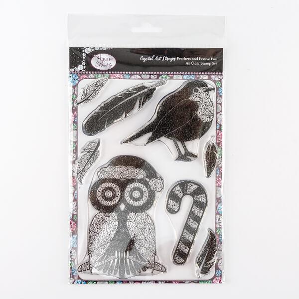 CCST7 - Feathers and Festive Fun - Crystal Art A5 Christmas Stamp Set