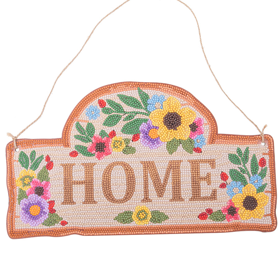 Home crystal art sign