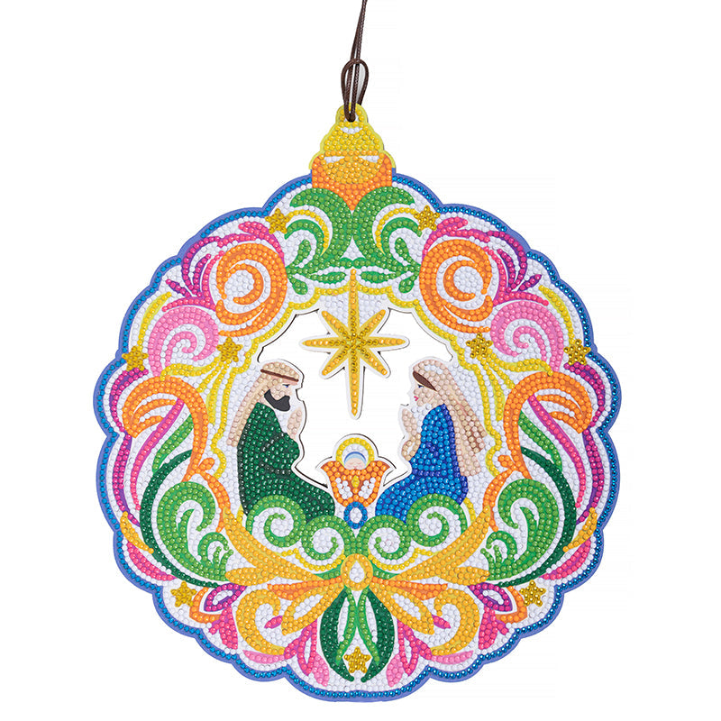 Large bauble crystal art wreath kit