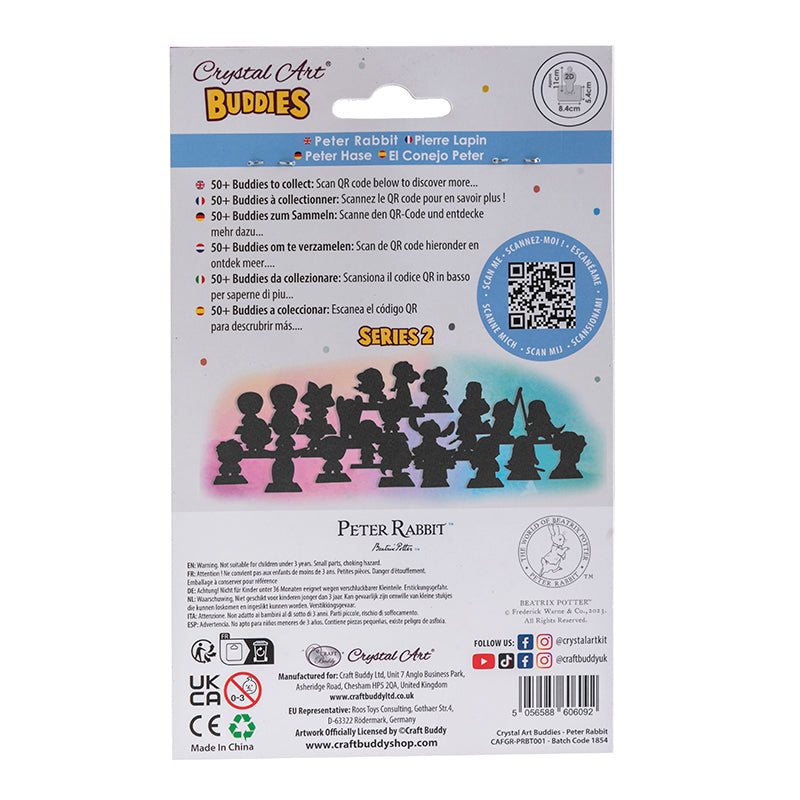 Peter Rabbit crystal art buddies series 2 back packaging