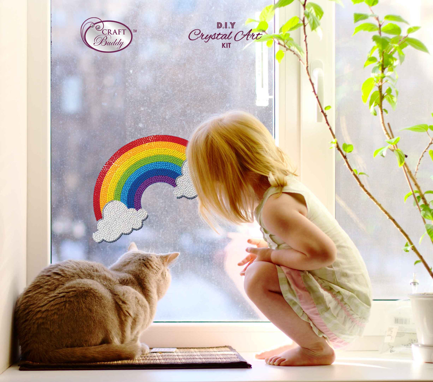 Crystal Art Rainbow Sticker