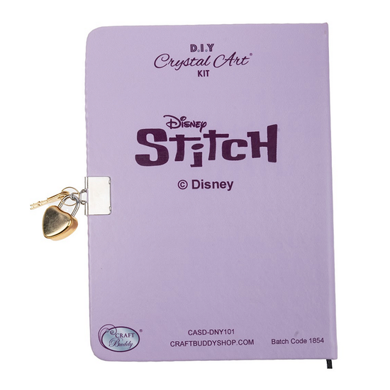 Stitch and Angel Disney crystal art secret diary back