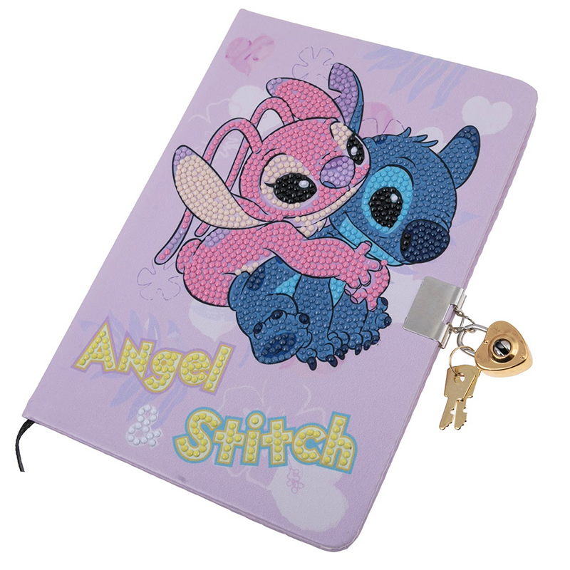 Stitch and Angel Disney crystal art secret diary side